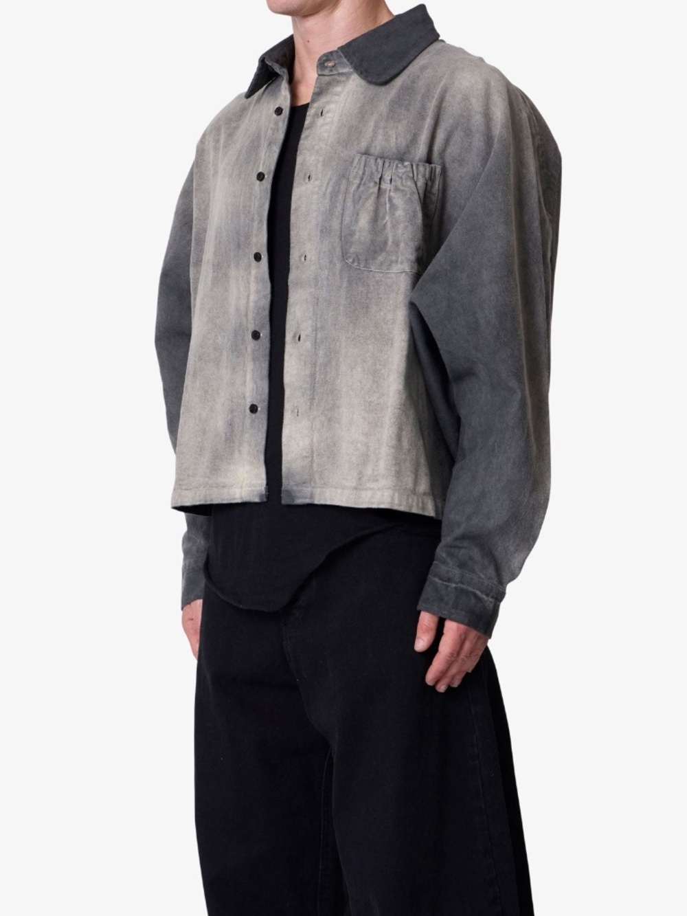 MNML Spray Denim Longsleeve Shirt size Medium - Picture 2 of 6